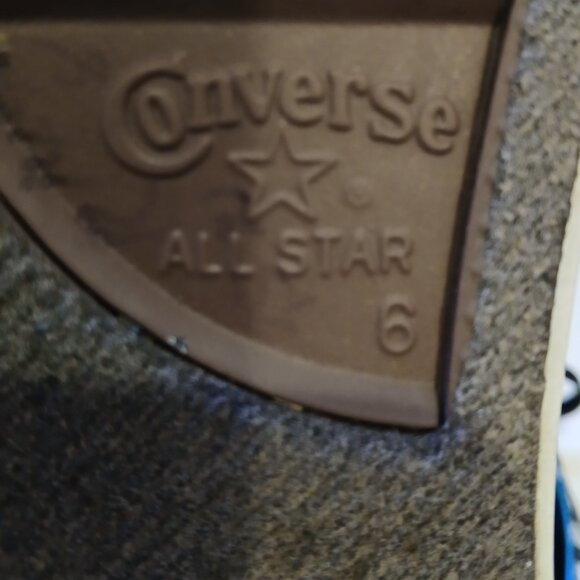 CONVERSE All-Stars Black & White (with turquoise trim) Artistic Sneakers - Picture 13 of 14